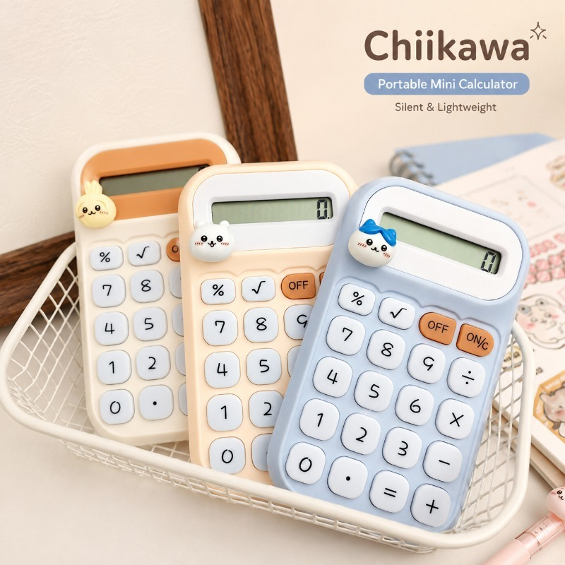 Scientific Calculator For Secondary School - Uroczy przenośny mini kalkulator Chiikawa, cichy,