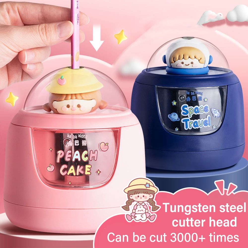 Electric Pencil Sharpener Usb - Cute Cartoon ładowanie baterii elektryczna temperówka