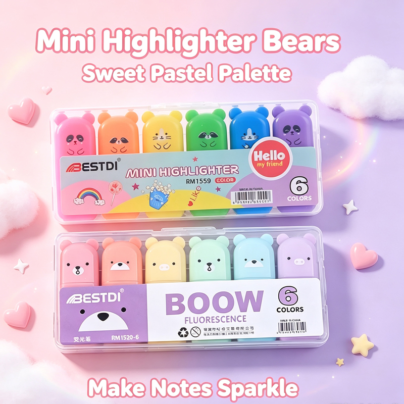 Zestaw kolorowych pisaków do p – Pastel Highlighter Set Double Ended recenzja i cena